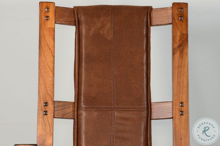 Crimson Ridge Rustic Oak Rocking Chair