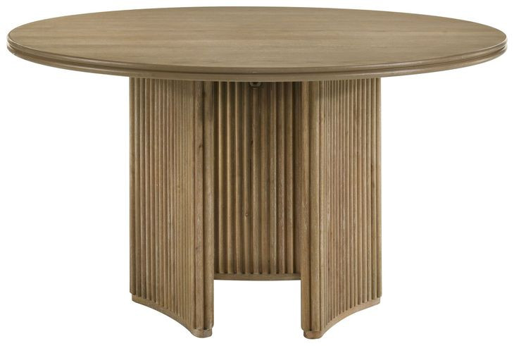 Adina Distressed Light Brown 53" Round Dining Table