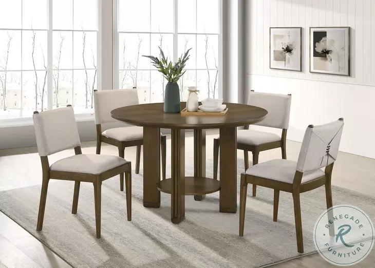 Ottowa Brown Upholstered Dining Side Chair Set of 2