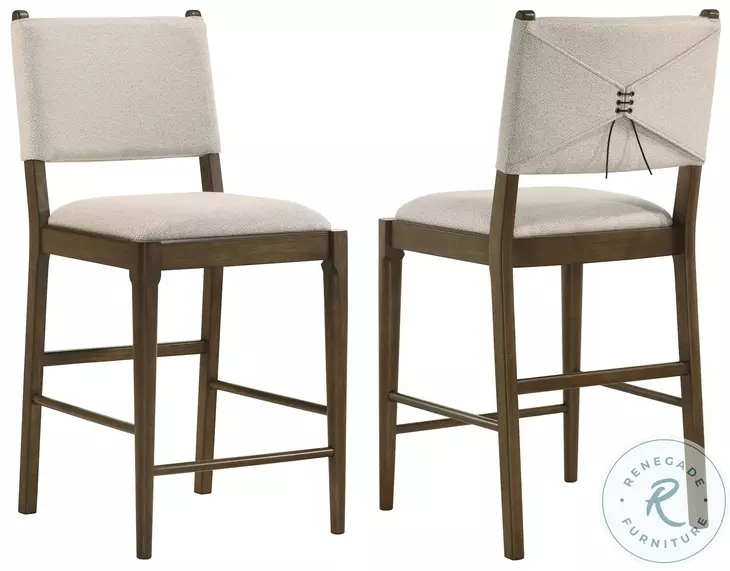Ottowa Brown Upholstered Counter Height Stool Set of 2