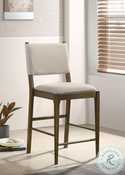 Ottowa Brown Upholstered Counter Height Stool Set of 2