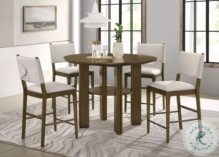 Ottowa Brown Upholstered Counter Height Stool Set of 2