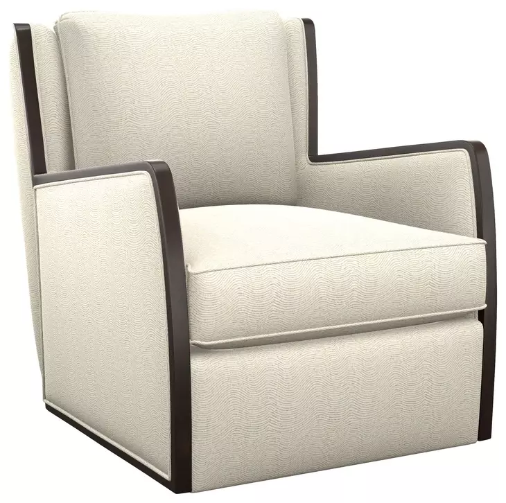 Delancey Beige Upholstered Swivel Chair