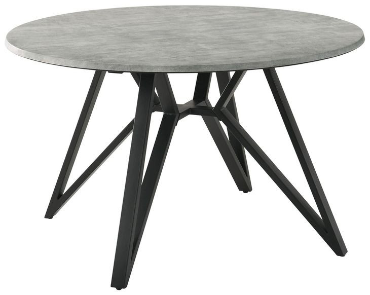 Neil Concrete And Gunmetal Dining Table