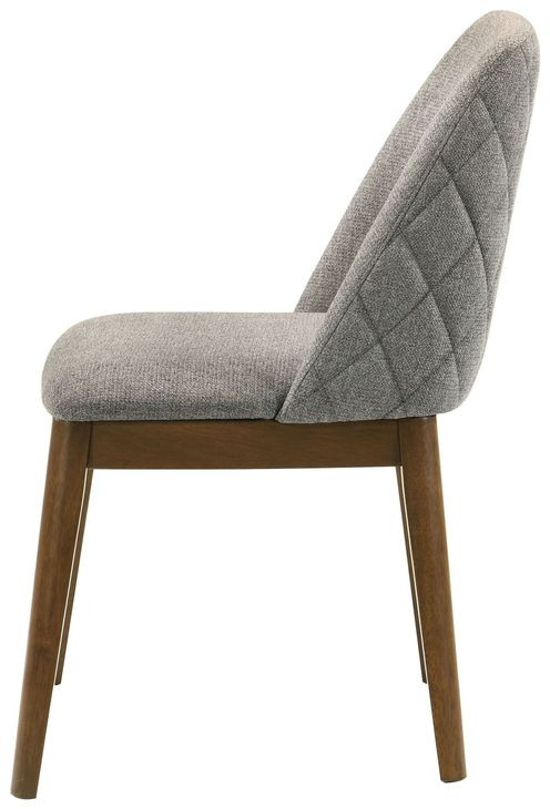 Franklin Gray and Dark Oak Round Marble Top Dining Room Set