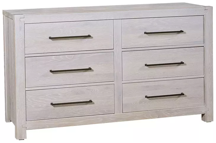 Joinery Washed White Oak 6 Drawer Dresser