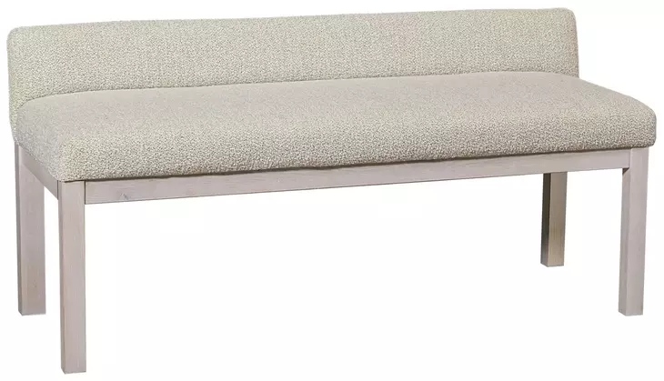 Joinery Washed White Oak and Labradoodle Performance Fabric Upholstered Bed Bench