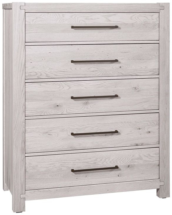 Joinery Washed White Oak 5 Drawer Chest