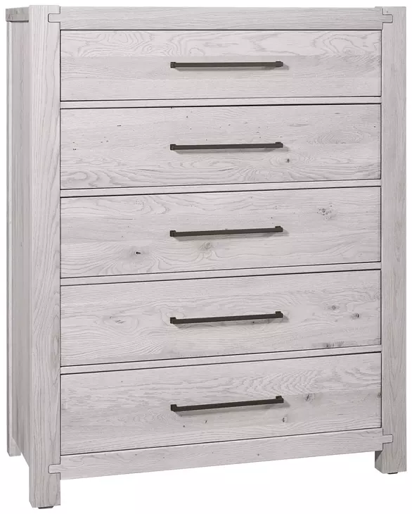 Joinery Washed White Oak 5 Drawer Chest