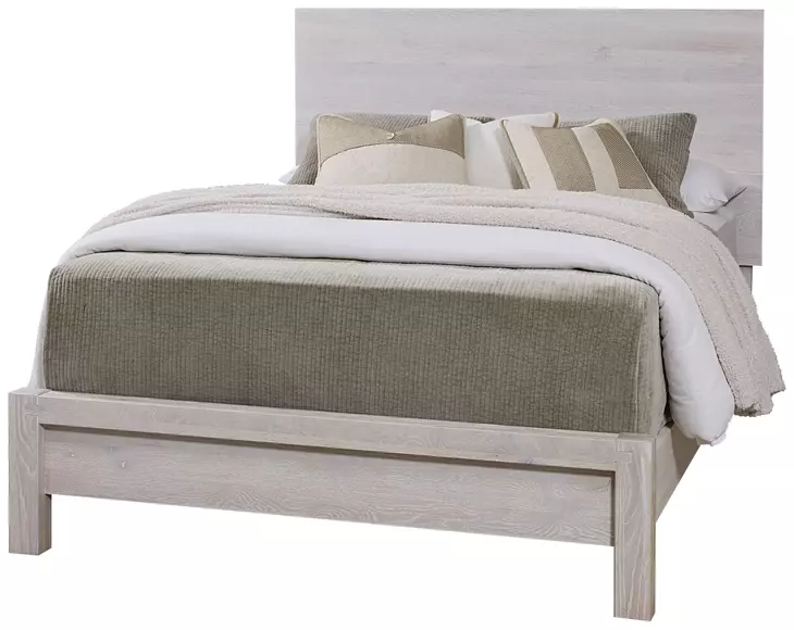 Joinery Washed White Oak King Plank Panel Bed