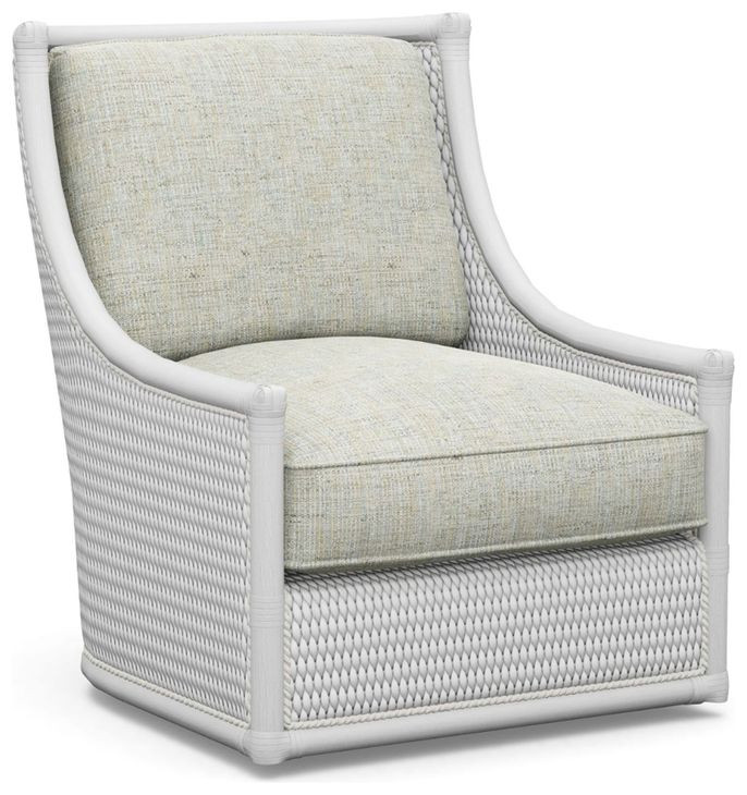 Ocean Breeze Preston Green Upholstered Swivel Chair