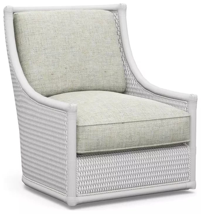 Ocean Breeze Preston Green Upholstered Swivel Chair