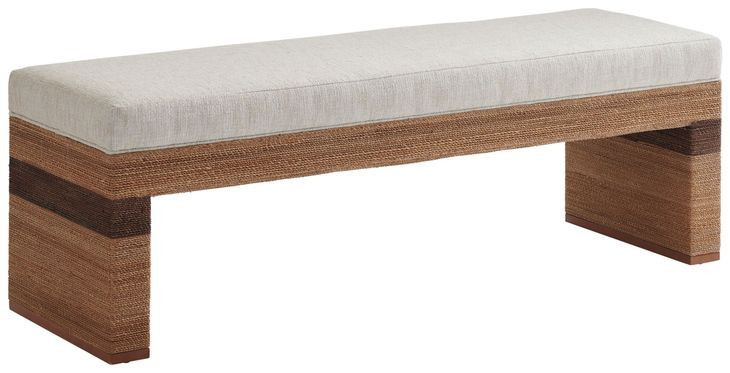Palm Desert Rosemead Beige Upholstered 59" Bed Bench