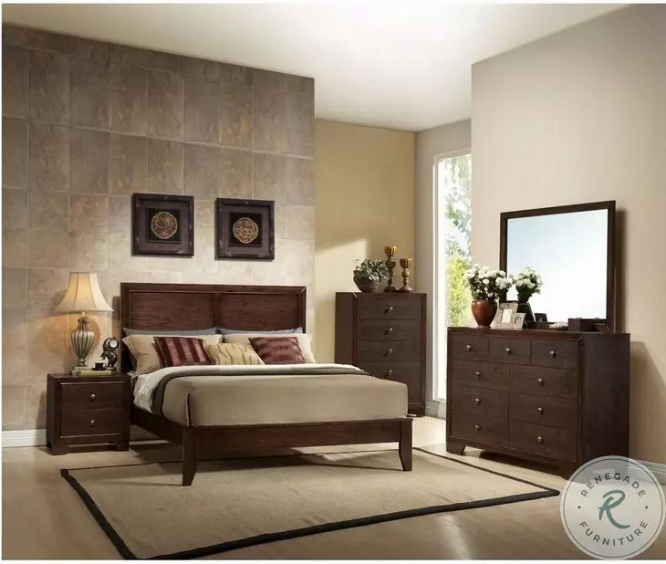 Madison Espresso Panel Bedroom Set