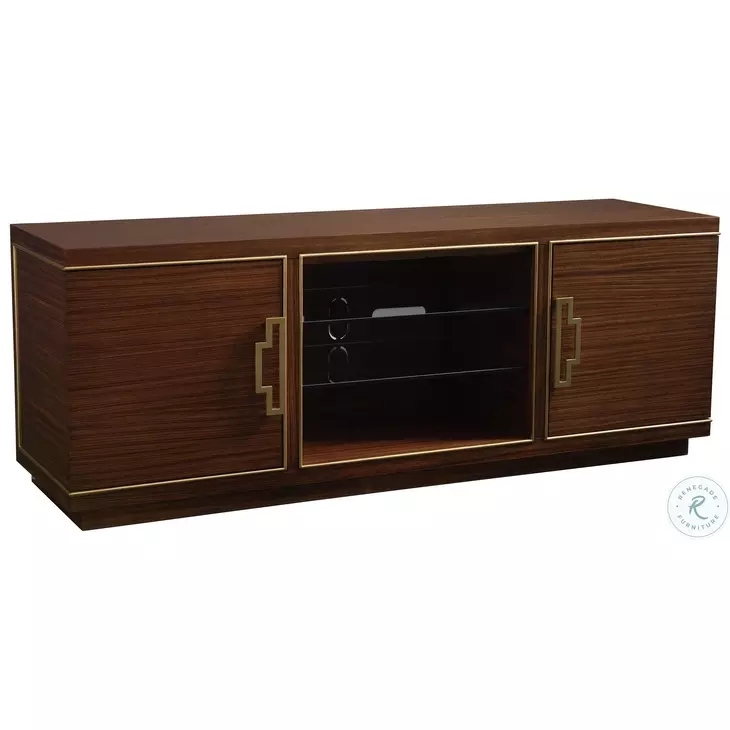 Aventura Warm Chestnut Aria Brown TV Stand