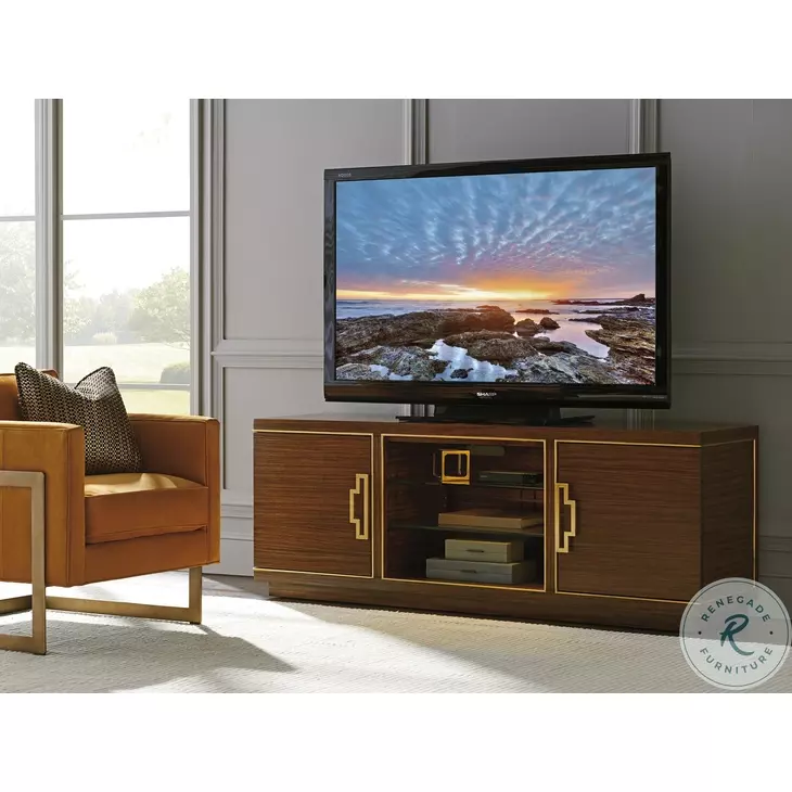 Aventura Warm Chestnut Aria Brown TV Stand