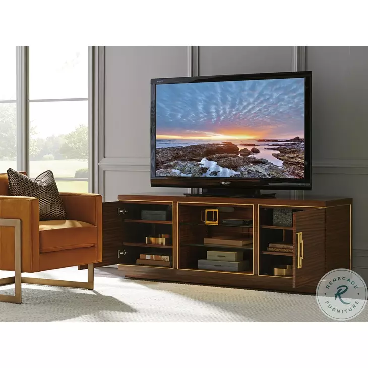 Aventura Warm Chestnut Aria Brown TV Stand