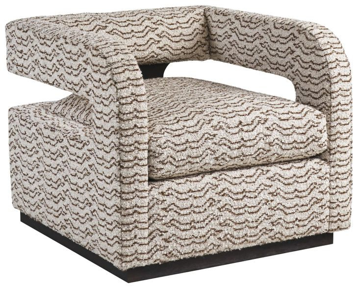 Coda Zanzibar Beige and Brown Upholstered Swivel Chair