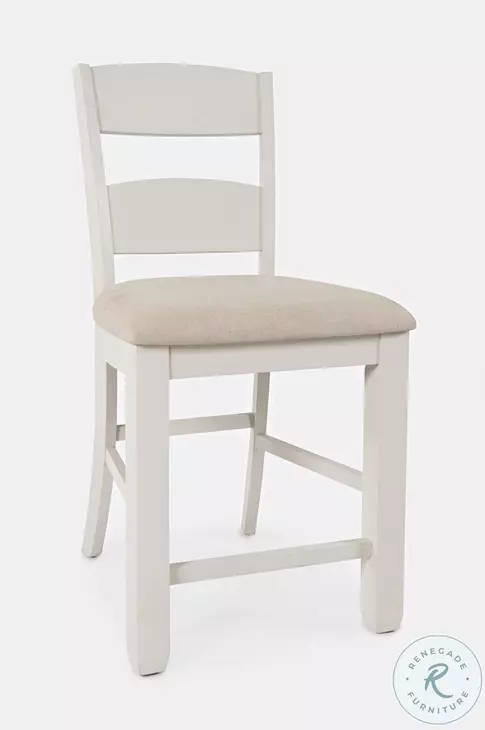 Dana Point Vintage White Ladderback Counter Height Stool Set Of 2