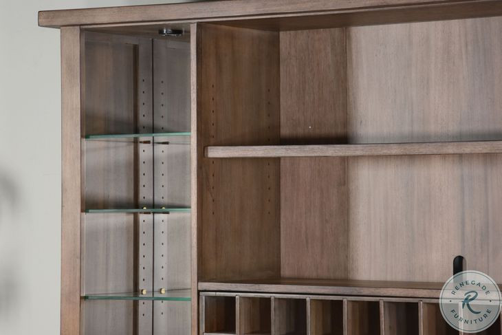 Velden Hollow Natural 4 Door Buffet and Bar Hutch