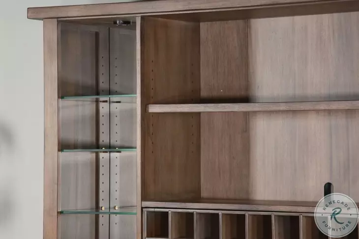 Velden Hollow Natural 4 Door Buffet and Bar Hutch