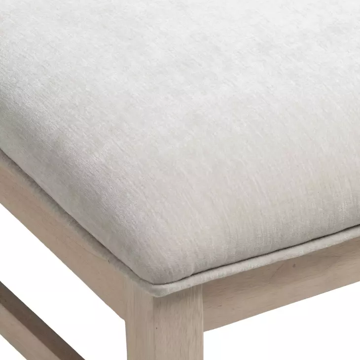 West End Ivory and Natural Maple Upholstered Parson Side Chair Set of 2