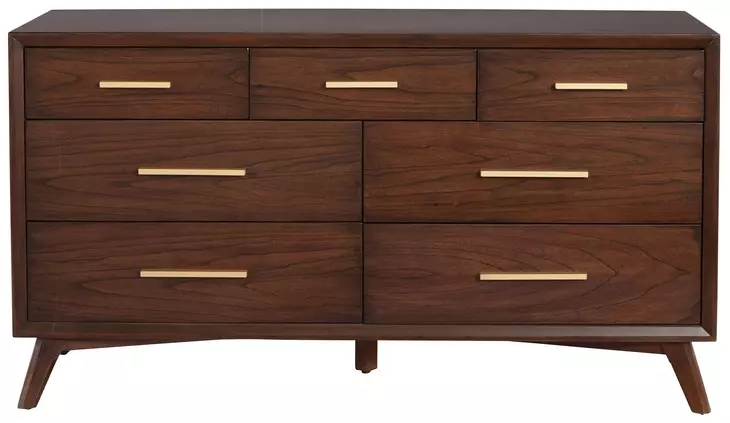 Arden Walnut 7 Drawer Dresser