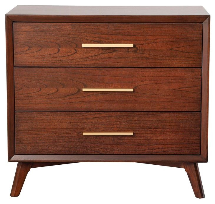 Arden Walnut 3 Drawers Small Chest