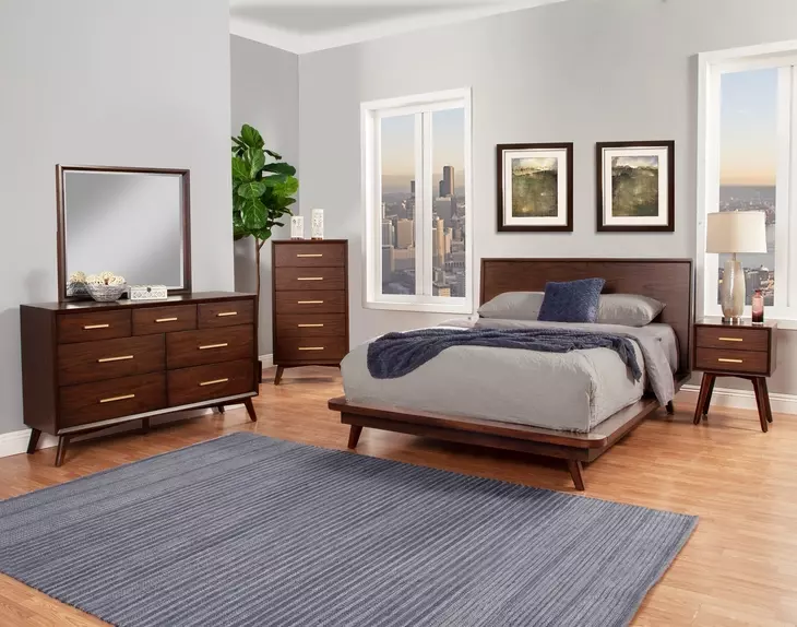 Arden Walnut 7 Drawer Dresser
