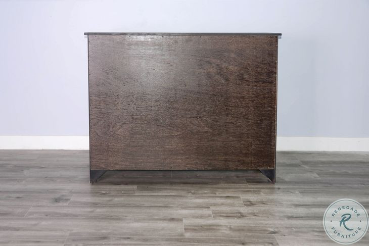 Cozy Luxe Black Sand 5 Drawer Server