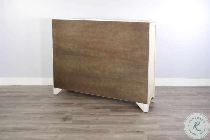 Willow Nest White White Sand 5 Drawer Server