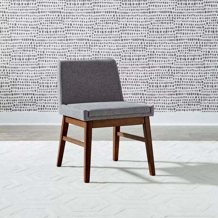 Smart Living Gray Upholstered Side Chair Set of 2