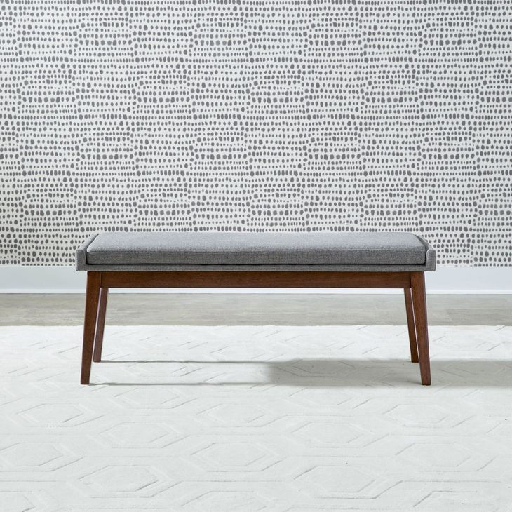 Smart Living Gray Upholstered 47" Dining Bench