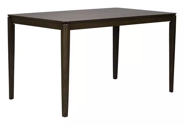 Space Savers Satin Walnut and Denim Blue Upholstered 5 Piece Rectangular Dining Set