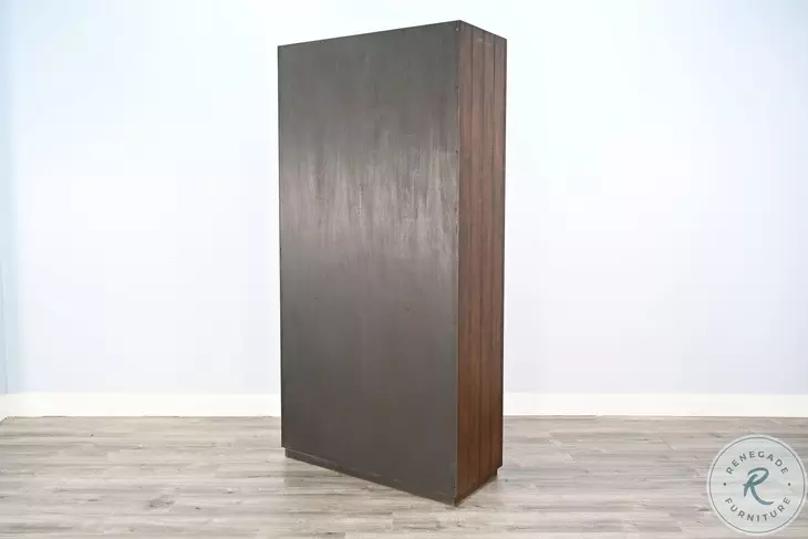 Autumn Echo Dark Brown 4 Glass Door Display Cabinet