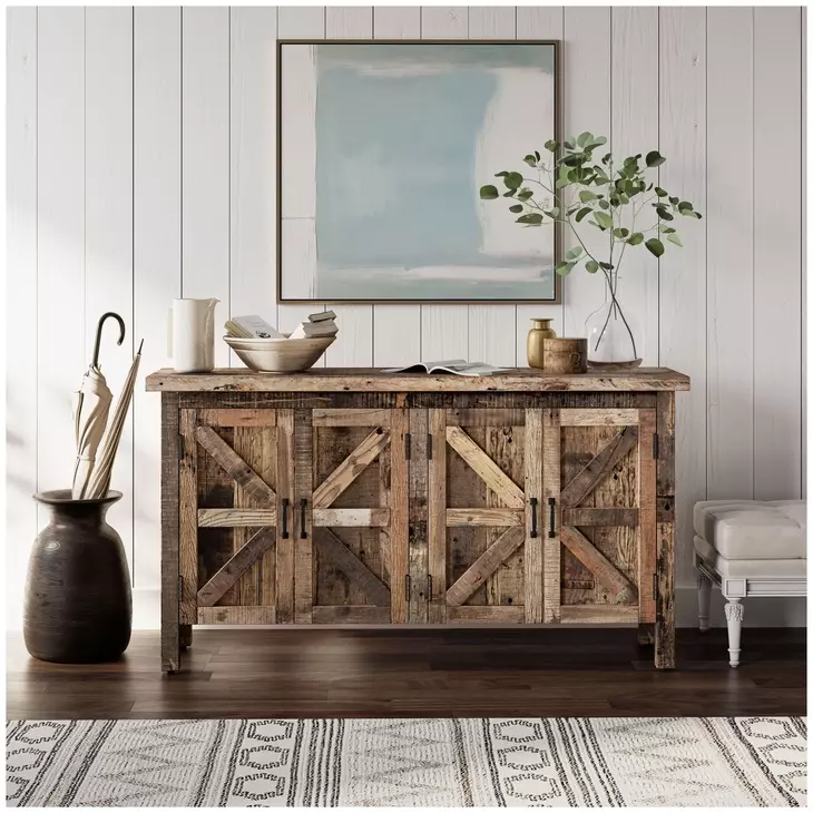 Eden Prairie Brown 4 Door Accent Cabinet