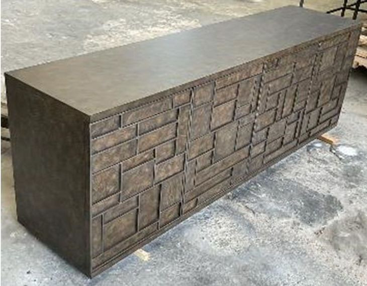 Hidden Treasures Medium Stain 76" Put Together TV Stand