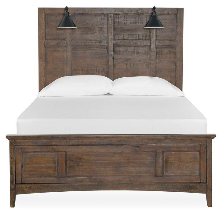 Bay Creek Toasted Nutmeg Queen Panel Bed with LED