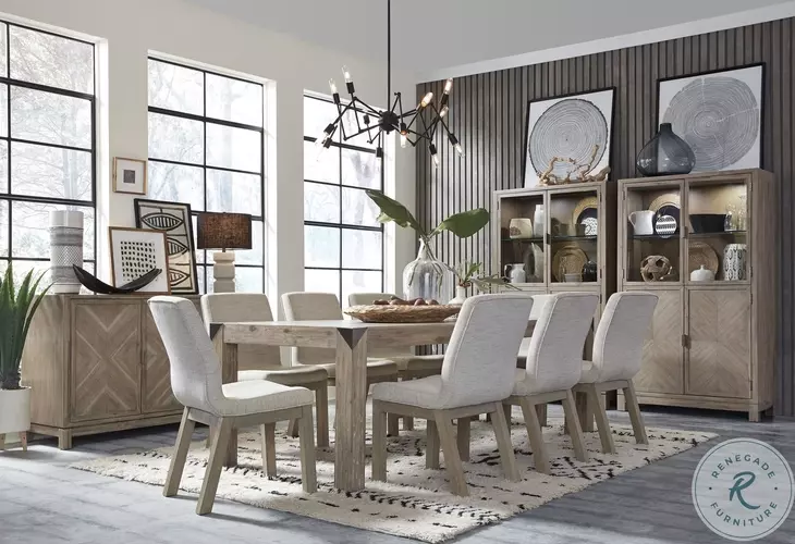 Ainsley Cerused Khaki Upholstered Host Chair Set Of 2