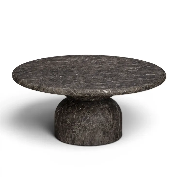 Cynthia Dark Emperador Outdoor Round Coffee Table