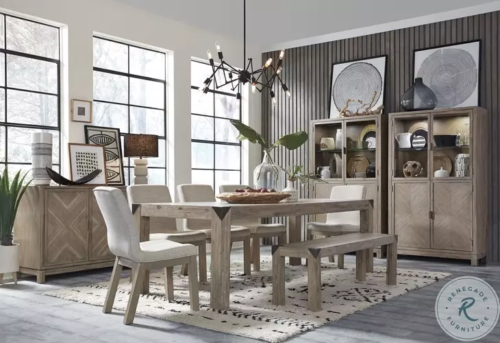 Ainsley Cerused Khaki Bench