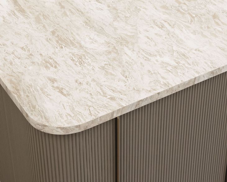 Cataldi Taupe 71" Kitchen Island