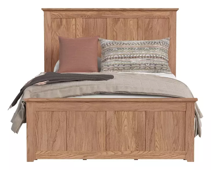 Oak Park Taupe Queen Captain's Storage Panel Bed