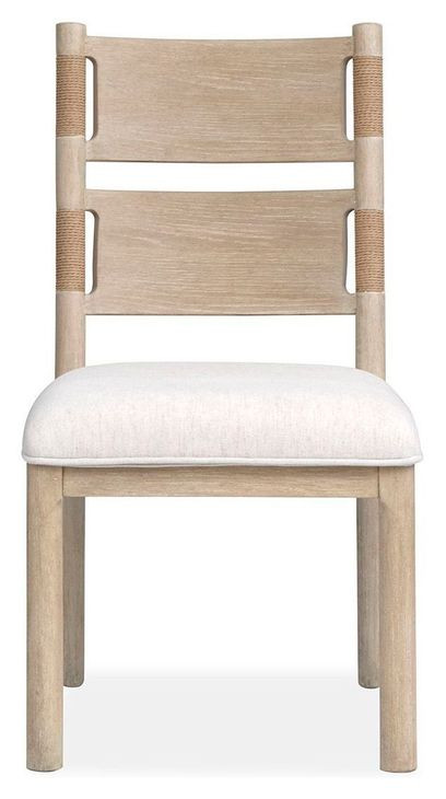 Sunset Cove White Upholstered Wood Back Side Chair Set of 2