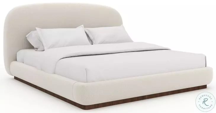 Botero Ivory Melange Performance Boucle King Upholstered Bed