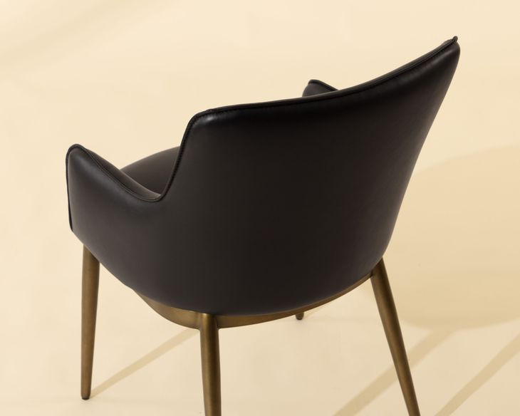 Winslow Bravo Black Upholstered Dining Armchair