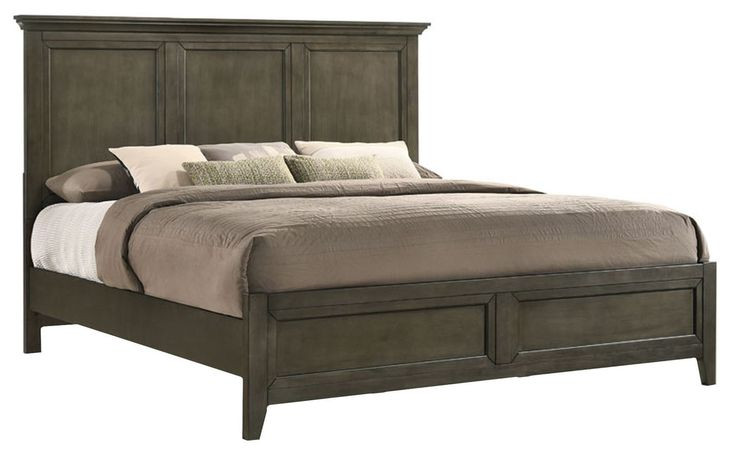 San Mateo Gray King Panel Bed