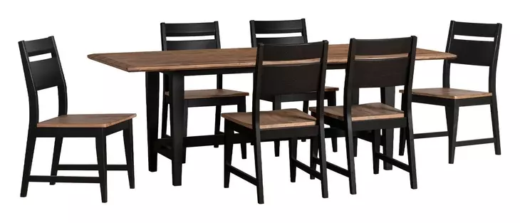 Austin Natural Mango and Black Dining Chair Set of 2