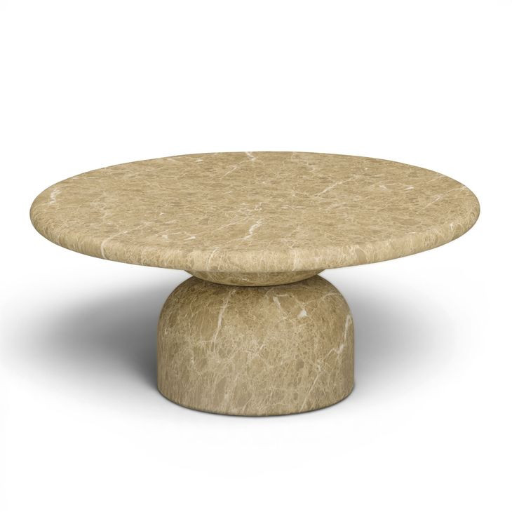 Cynthia Light Emperador Outdoor Round Coffee Table
