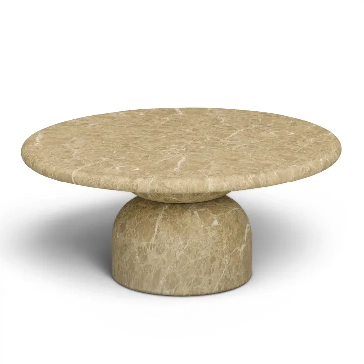 Cynthia Light Emperador Outdoor Round Coffee Table